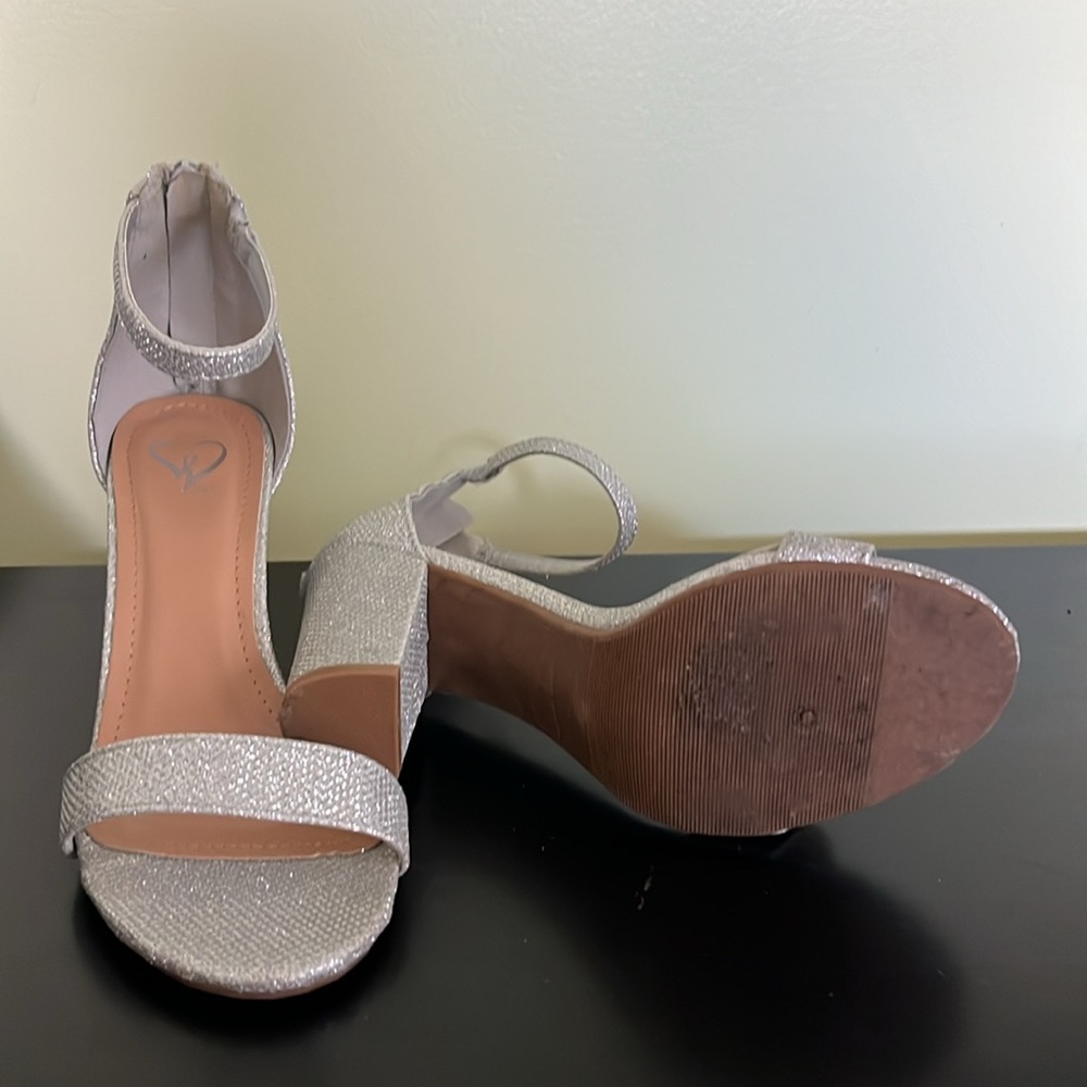Windsor Shimmer In Rhinestone Block Heels - Picture 9 of 9